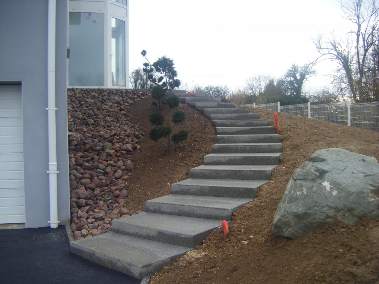 Création d'escalier en béton à Anctoville